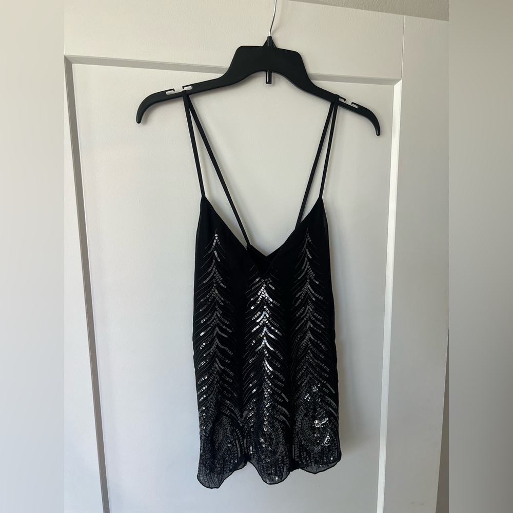Black Sequin Top